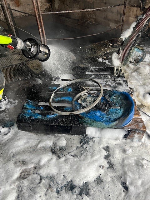 Brand auf dem Firmengelände