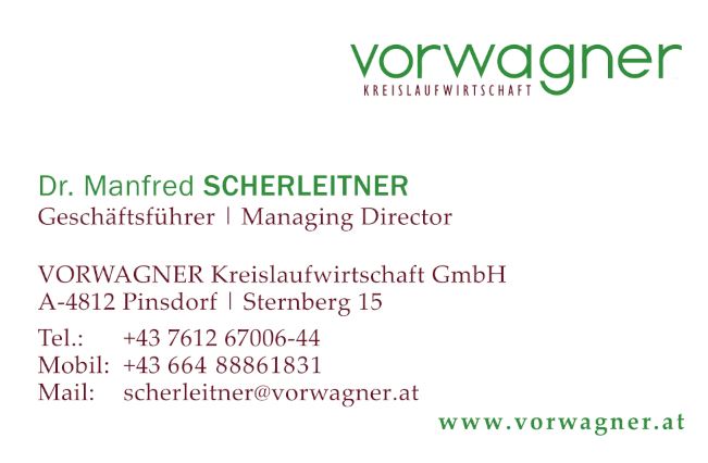 Wir begrüßen Herrn Dr. Manfred Scherleitner als neuen Geschäftsführer